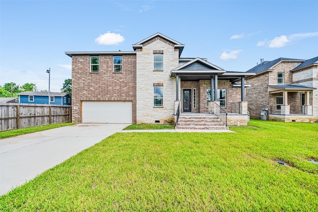 16518 Boston Post Rd, Cypress, TX 77429 - view of front of home featuring a garage, concrete driveway, and crawl space