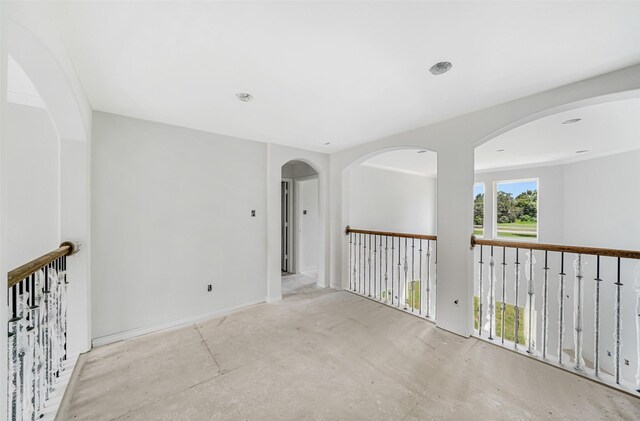 empty room with concrete floors