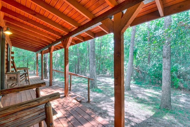 view of wooden terrace