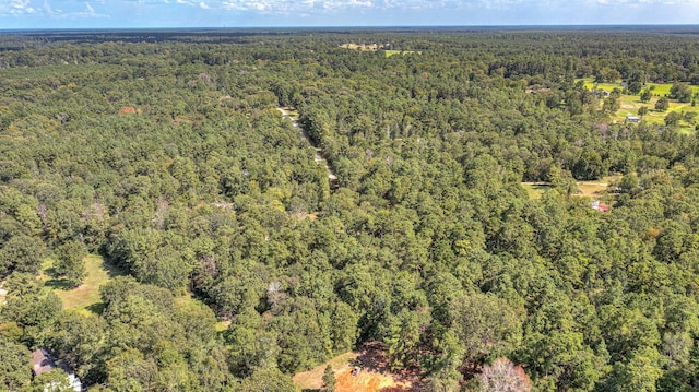 aerial view with a forest view