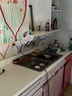 kitchen with light countertops