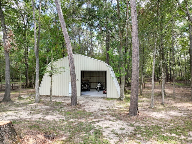 view of outdoor structure featuring a garage