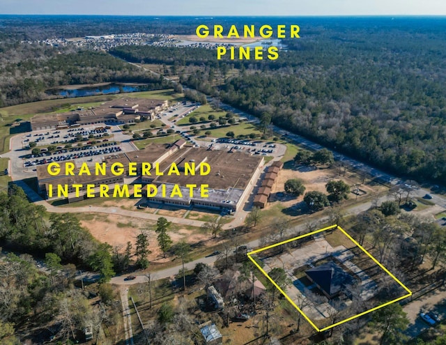 aerial view with a view of trees