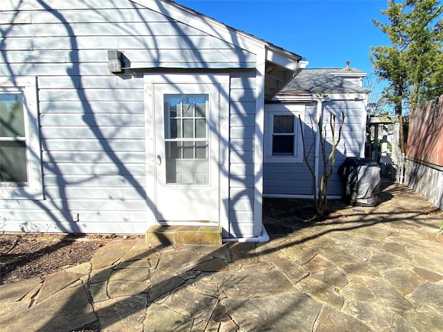 view of home's exterior featuring a patio