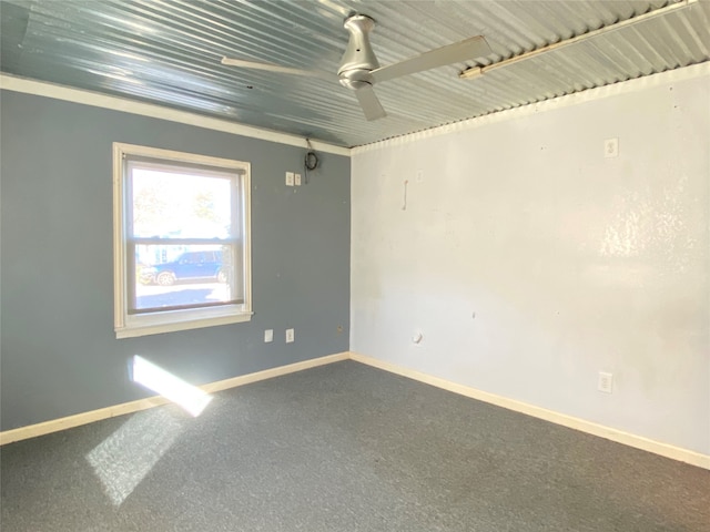 unfurnished room with ceiling fan