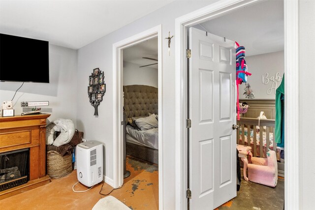 interior space featuring concrete flooring