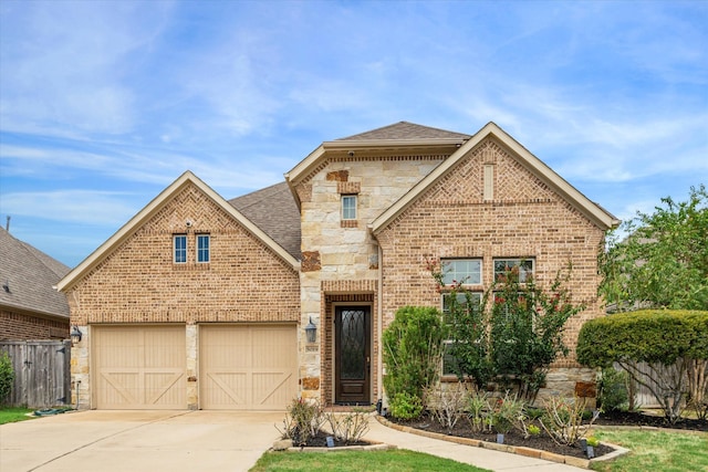 view of property with a garage