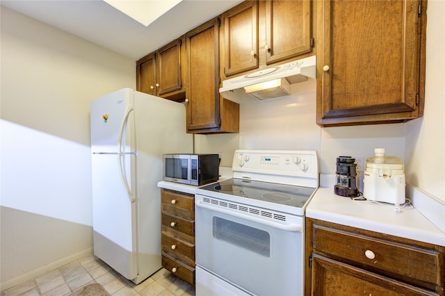 kitchen with white appliances