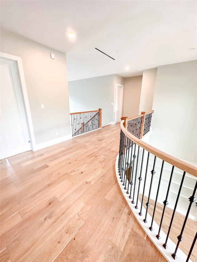 hall featuring light hardwood / wood-style floors