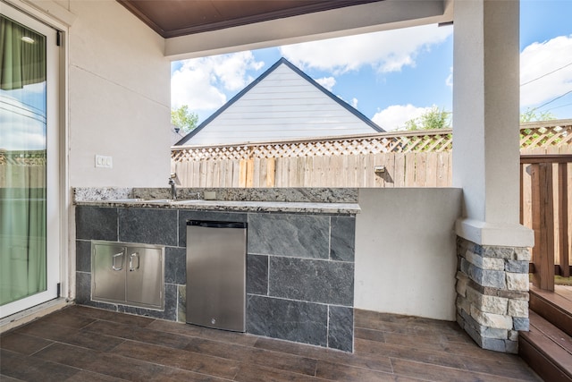 view of patio / terrace with sink