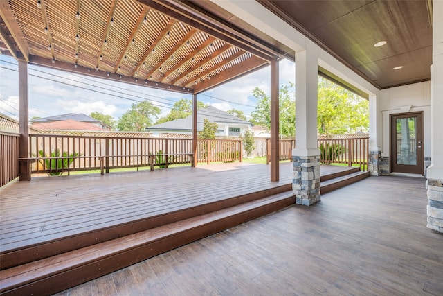 view of wooden terrace