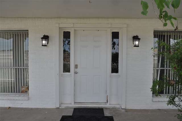 view of doorway to property