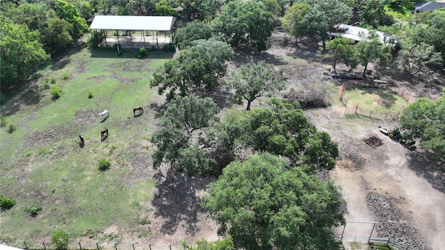 bird's eye view featuring a rural view