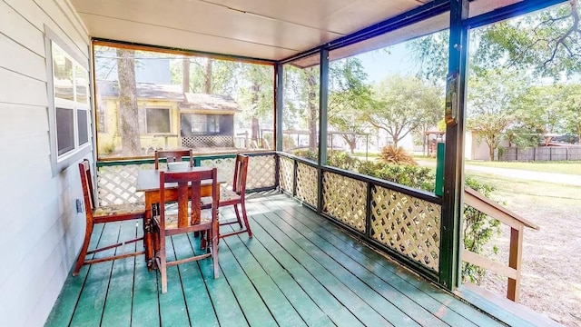 view of sunroom