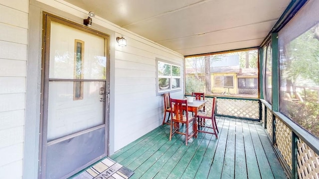 view of sunroom / solarium