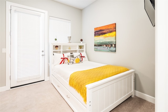 view of carpeted bedroom