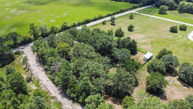 drone / aerial view featuring a rural view