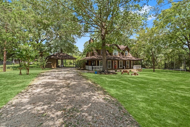 exterior space with a lawn