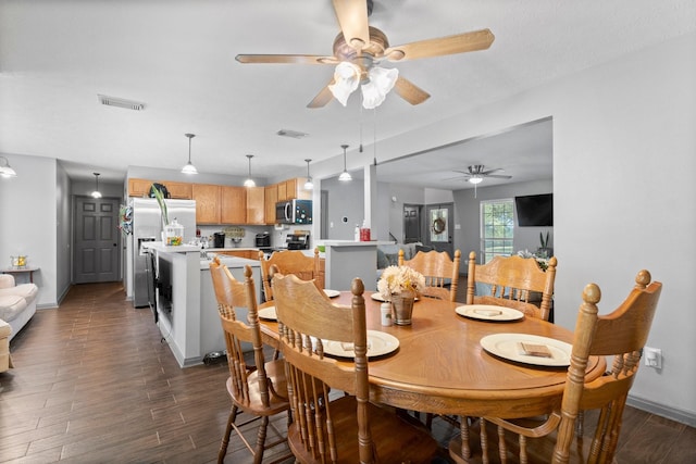 dining room featuring dark hardwood / wood-style floors