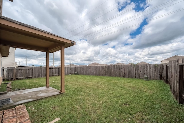 view of yard with a patio