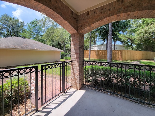 view of balcony