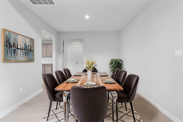 view of dining room