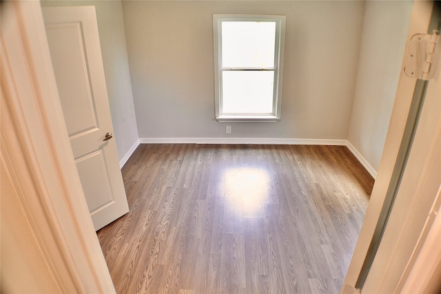 unfurnished bedroom featuring wood-type flooring