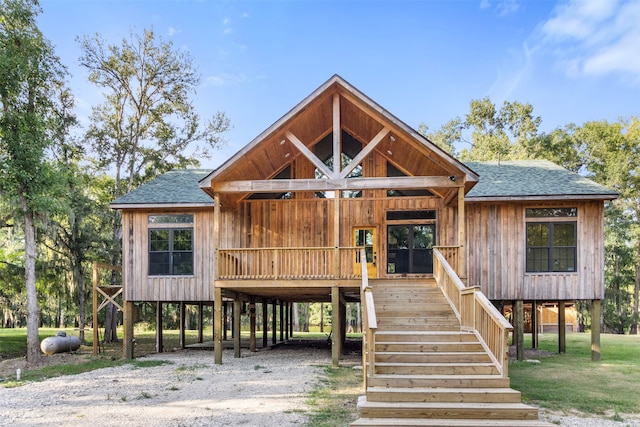 view of front of home with a carport