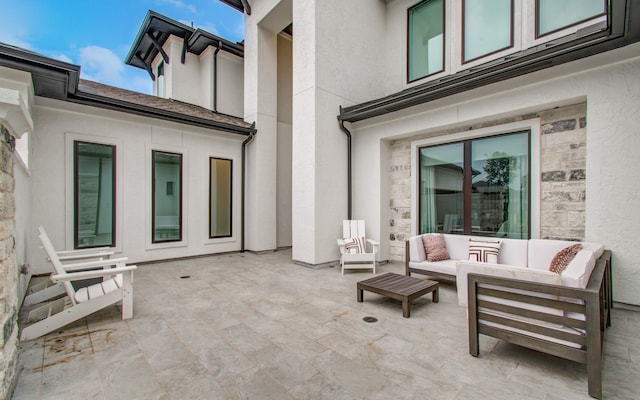 view of patio featuring outdoor lounge area