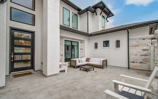 view of patio featuring an outdoor hangout area