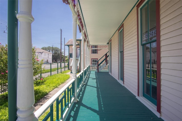 balcony with covered porch