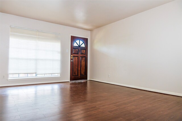 foyer entrance featuring hardwood / wood-style floors