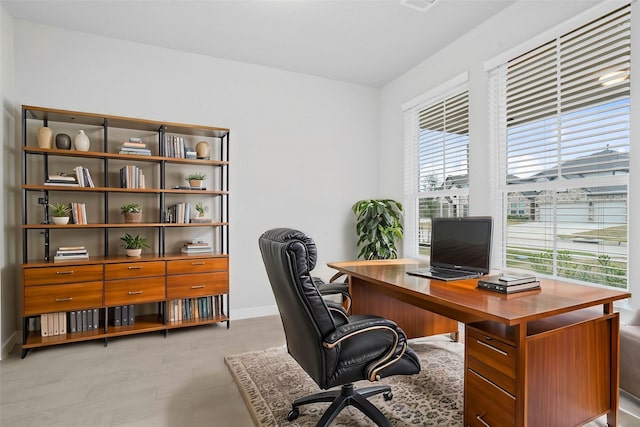 view of office area