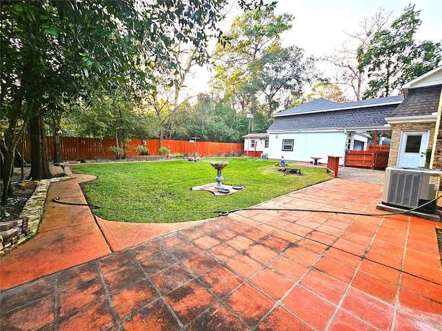 view of patio with cooling unit