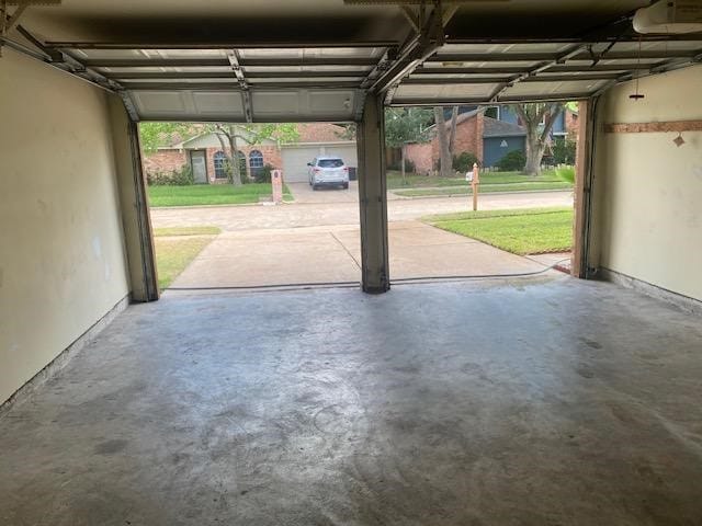 garage with a carport