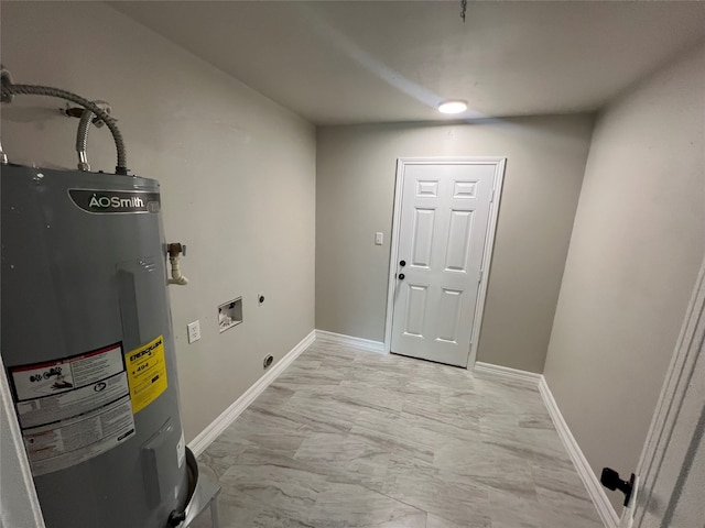 interior space featuring electric water heater