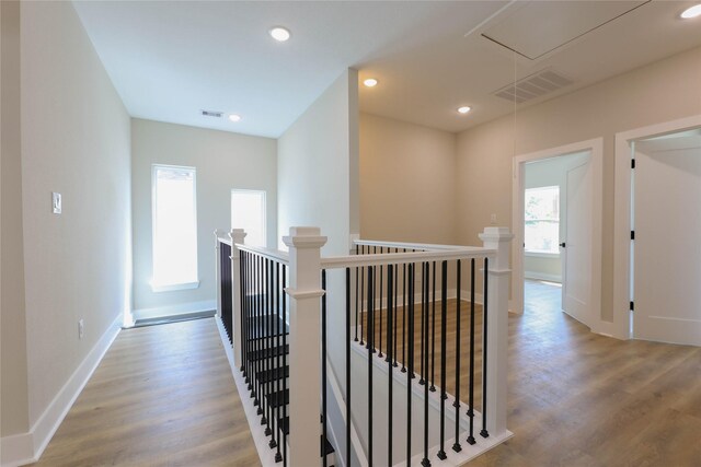 hallway featuring light hardwood / wood-style flooring