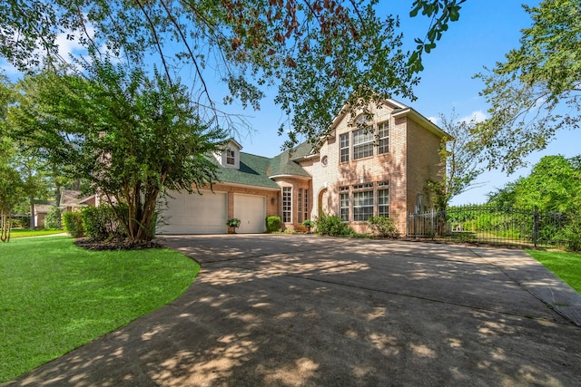 view of front property with a front lawn