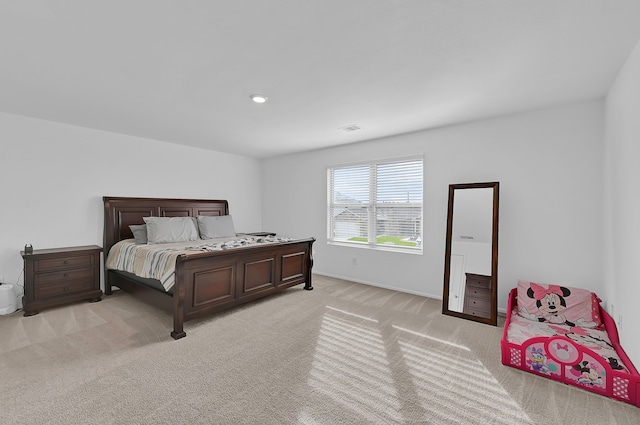 view of carpeted bedroom