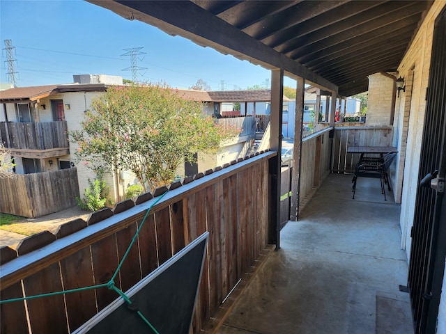 view of balcony