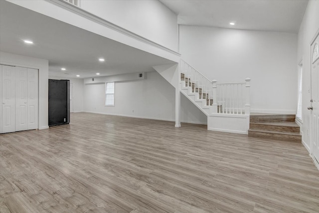 interior space featuring light hardwood / wood-style flooring