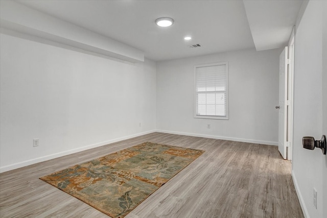 empty room featuring light hardwood / wood-style flooring