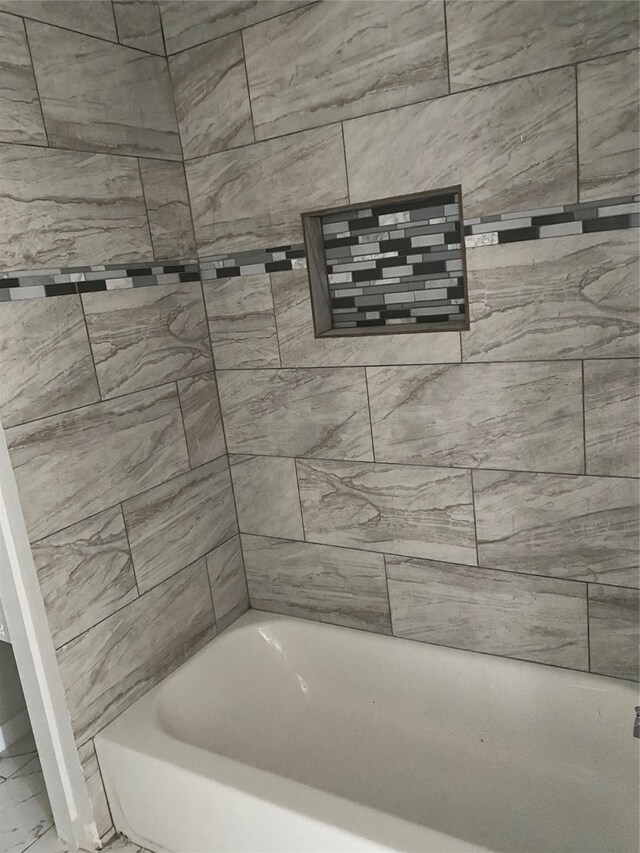 bathroom with separate shower and tub