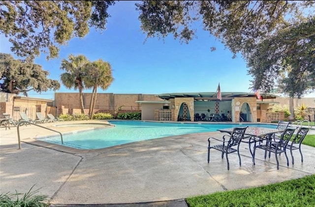 view of pool with a patio area