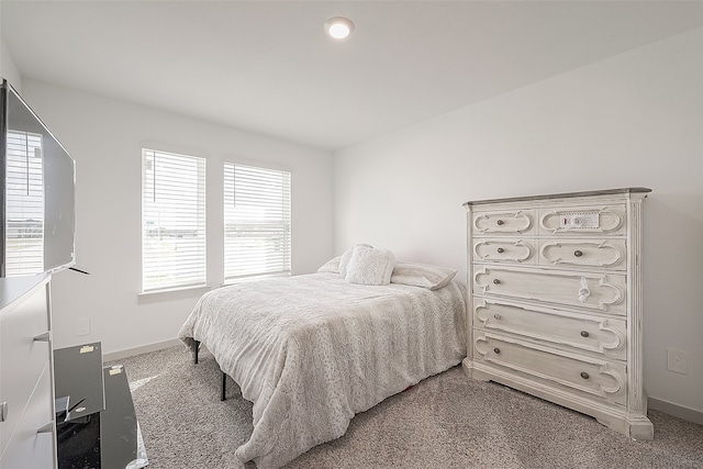 bedroom with carpet