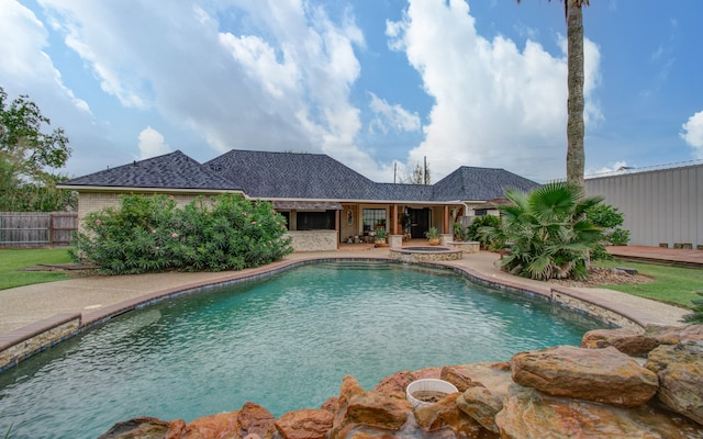 view of pool with a patio