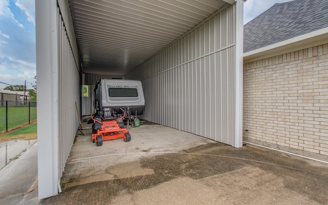 view of patio with a carport