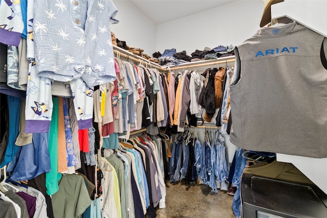 view of walk in closet