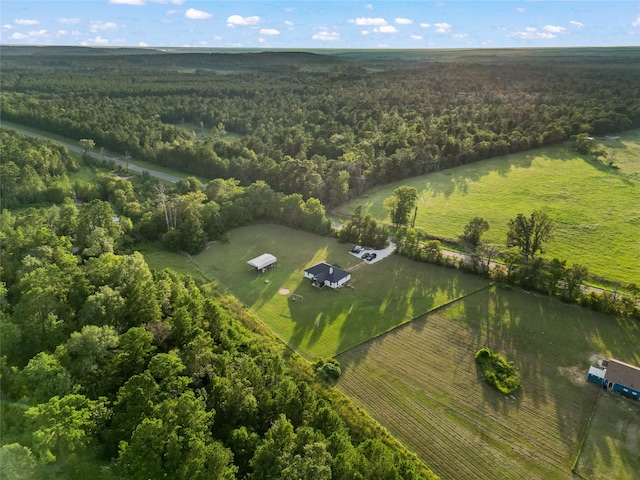 bird's eye view with a rural view