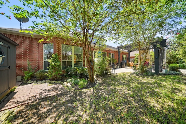 view of yard with a patio area